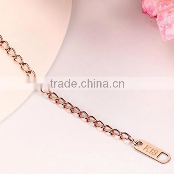 Fashion Rose Gold Plated Couple Stainless Steel Bracelet