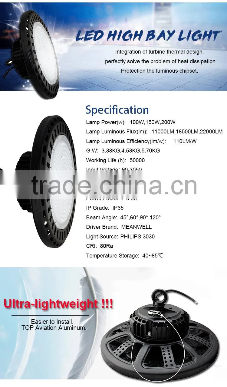 Factory Supply SAA CE RoHS led ufo high bay light