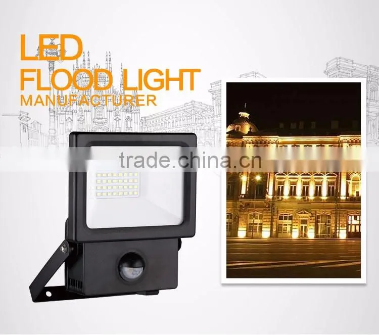 m051910 High bright 10W led flood lights pir sensor