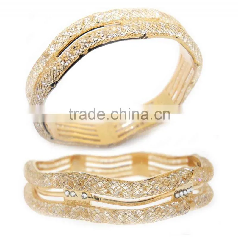 Dubai Gold fashion Jewelry 18 K Gold Plated jewelry 925 silver bangle fashionable jewelry