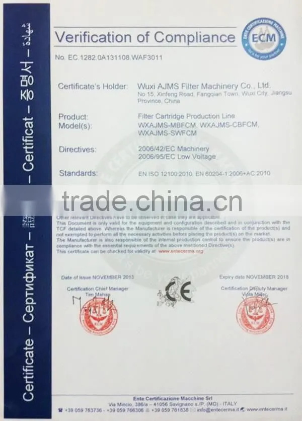 Fully Auto 3E&3M PP Melt Blown Filter Cartridge Machine