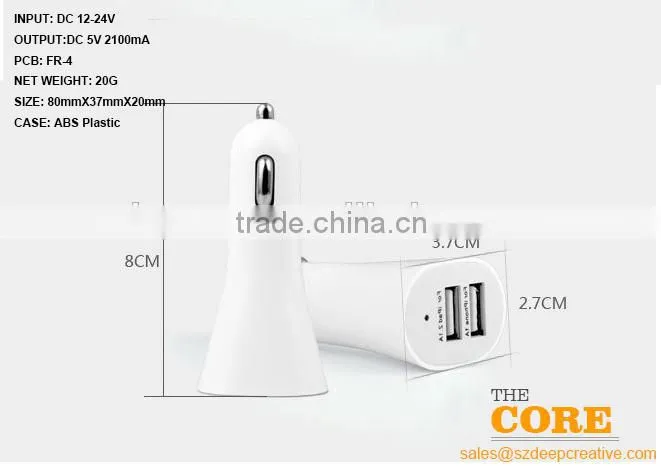 K2 two USB port car charger,2 port car charger,cheap car usb charger,Auto Charger