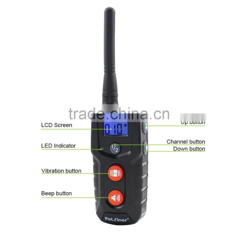 Petrainer PET916N-2 Rechargeable Beep Vibration Bark Training Collar