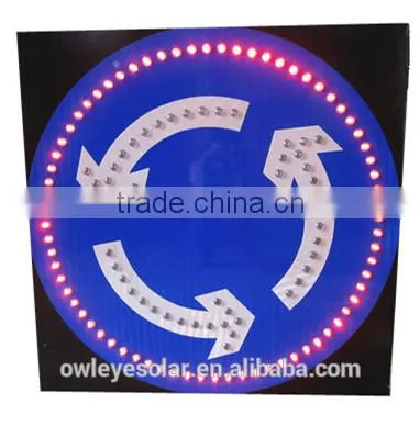 solar road work ahead signage, automatically lighting traffic signs for road construction