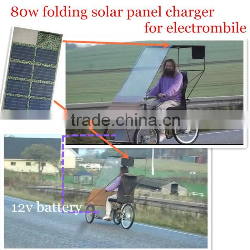 80W foldable solar panel for all kinds of laptop