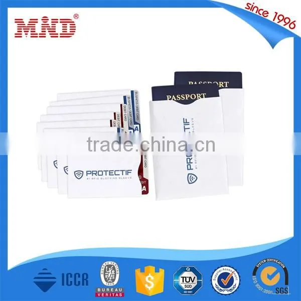 MDBS17 Custom Print RFID Blocking Sleeve For Credit Cards