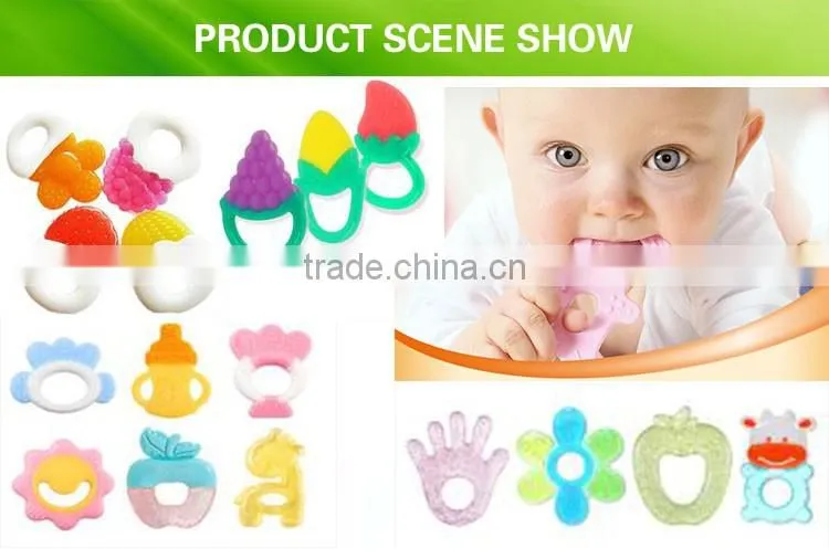 Custom Silicone gel Toy Baby Teething Ring