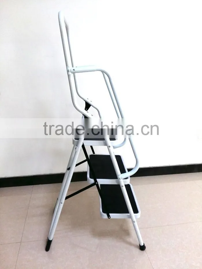 StepUp Upper Reach Heavy Duty Steel Reinforced Folding 4 Step Ladder Stool - 330 lbs Capacity