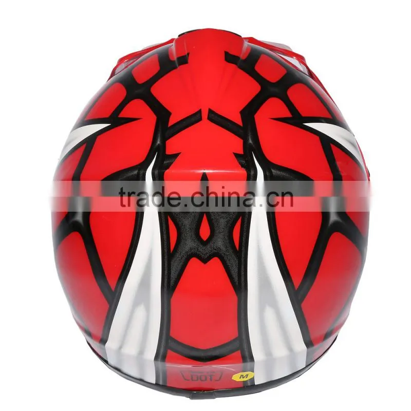 Youth Red Spider Net For Dirt Bike Motocross Off-Road Helmet MX Goggles+Gloves S M L
