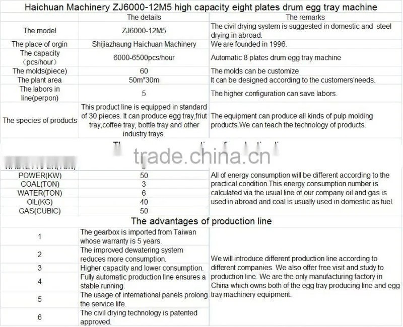6500pcs/hour Large capacity Paper Egg Tray Making Machine