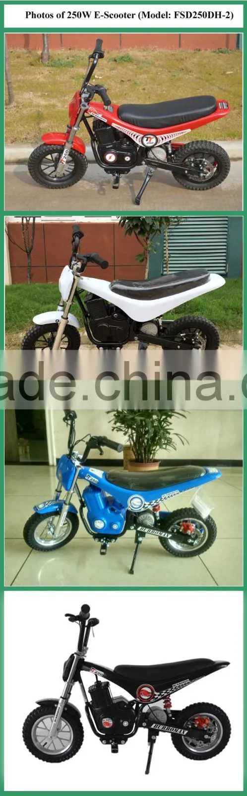 Rechargeable Electric Scooter Ride On Toy 24v 250w Boy Girl Kid Scooter FSD250DH-2