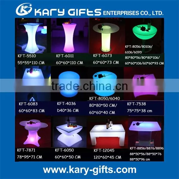 LED glow chair plastic lighted sofa