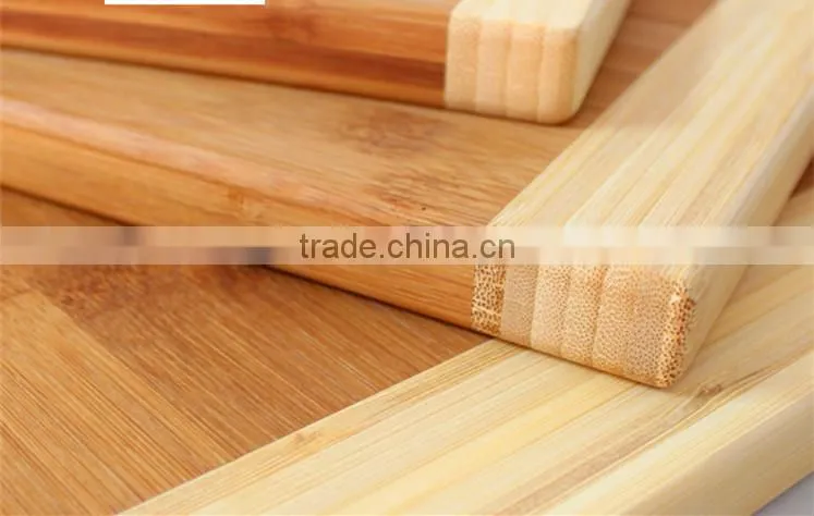 Natural Bamboo Cutting Board with Silicone Edges