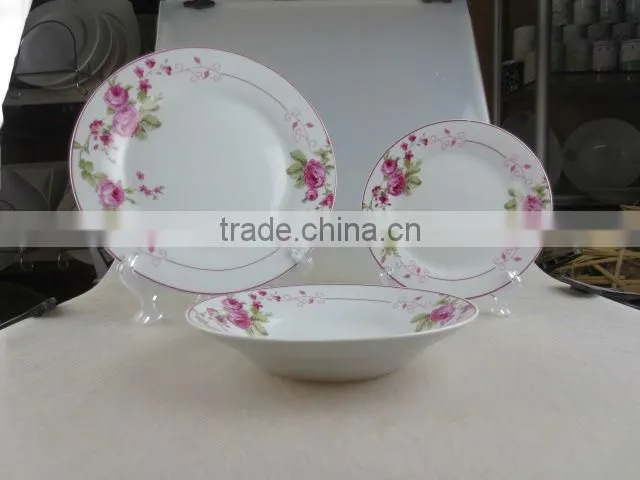 18 pcs porcelain decal dinner set
