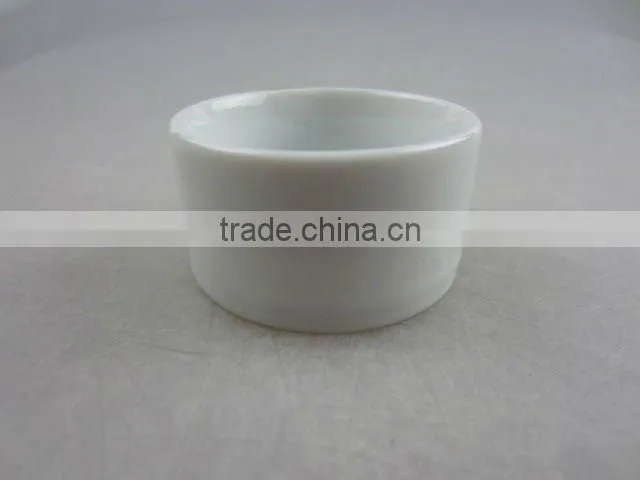 Stock white porcelain round sauce dish