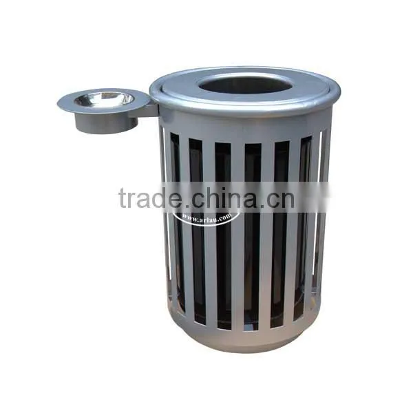 Arlau outdoor Metal Steel wastebasket street