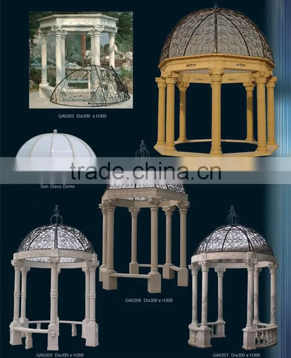 Marble stone garden gazebo