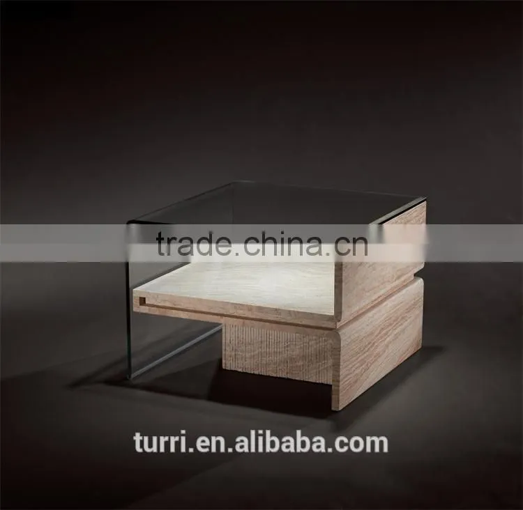 Rectangle White Travertine Coffee Table