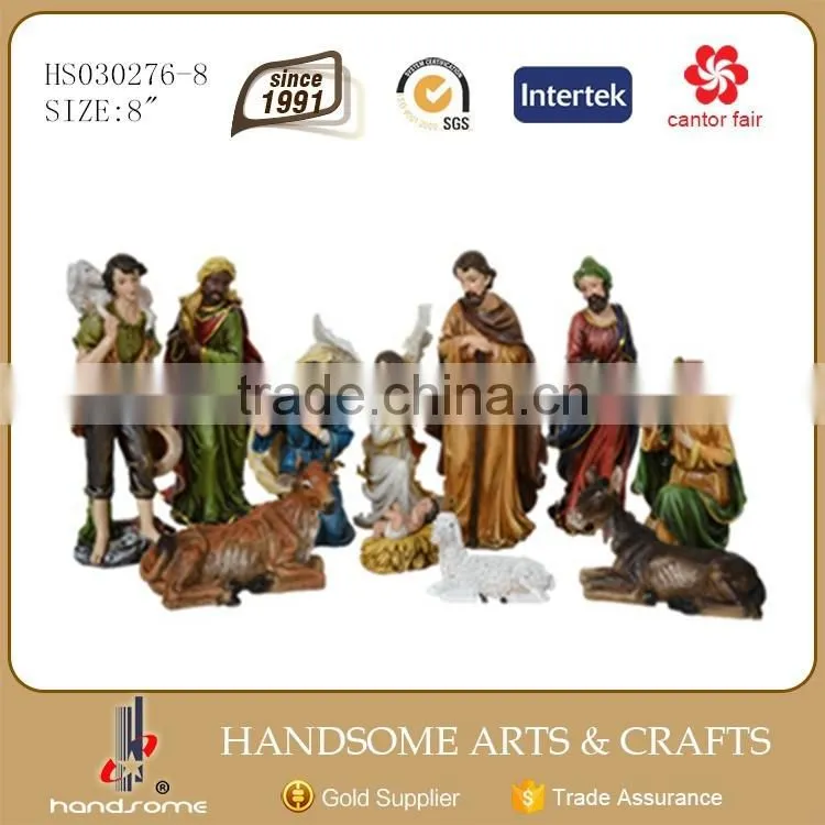 Nativity Sets Wholesale Colorful Nativity Set resin Hand Carved Nativity Set for Sell