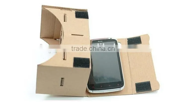 Factory Wholesale 3D VR Box Google Custom Cardboard Glasses 2.0 for Mobile Phone