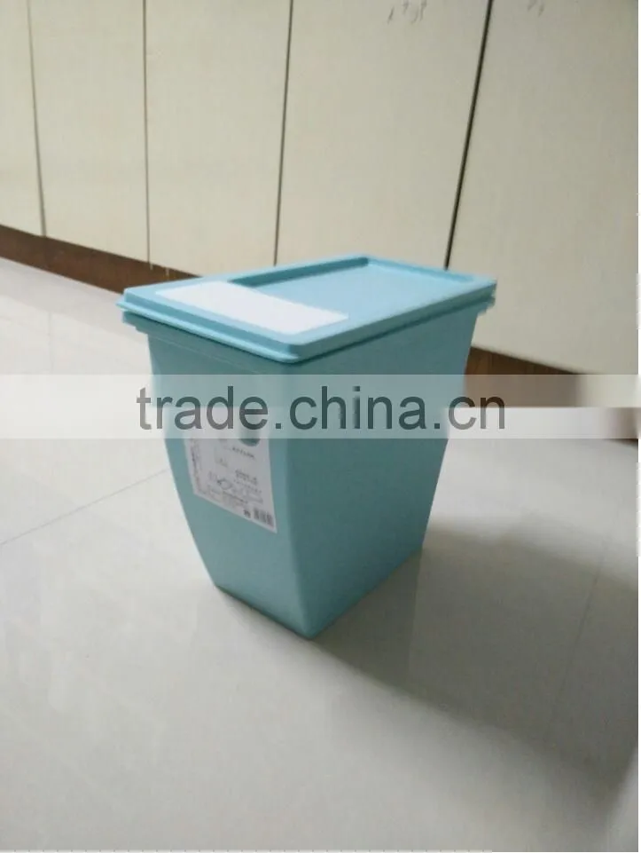 pure color plastic round trash can /ash-bin/plastic waste container for home use