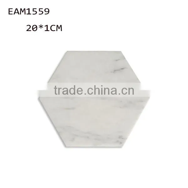 world-wide Regional Feature black hexagon Coasters Set