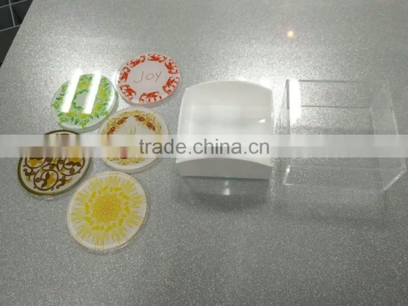 2017 China Factory custom acrylic tea cup coaster/coffee cup coaster