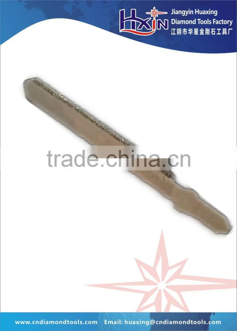 Electroplated diamond jig saw for masonry