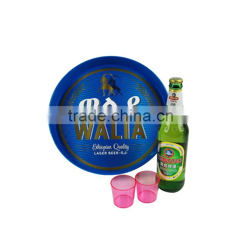 Antislip Round plastic serving tray