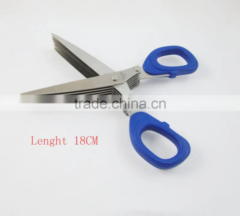 Professional 7 Blades Stainless Steel Kitchen Herb Scissor