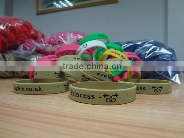 inkfilled adult bulk cheap silicone wristbands