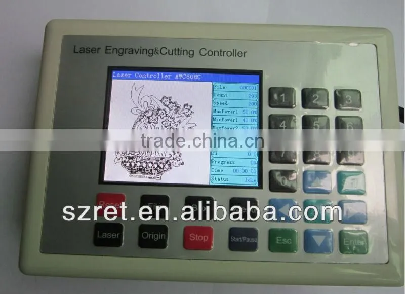 colour display preview function awc608c co2 laser control system