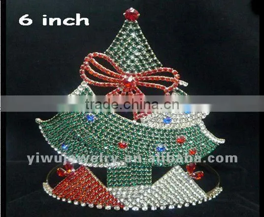 HC172-0008 High-Grade Rhinestone Colored Pageant Crown &Tiara 2017 In Halo
