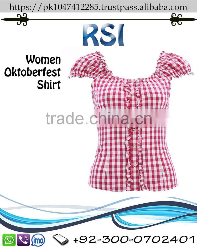 LADIES OKTOBERFEST GERMAN BAVARIAN SHIRT FOR WOMEN