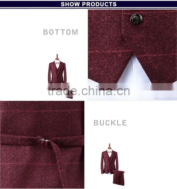 2017 hot sale latest pant coat picture men suit made in china