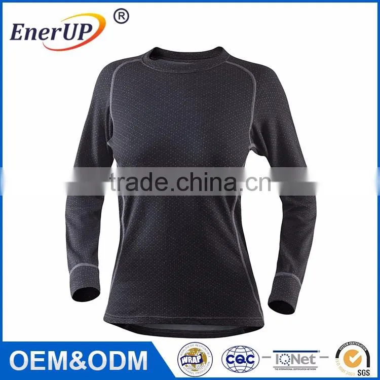 High Quality Apparel Woman Thermal Wicking Antibacterial Long Sleeve Shirt Wholesale Gym Wear