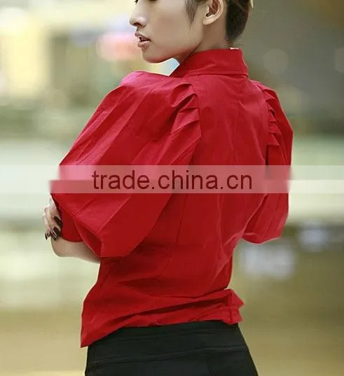 2013 fashion ladies batwing dolman sleeve chiffon loose blouse tops