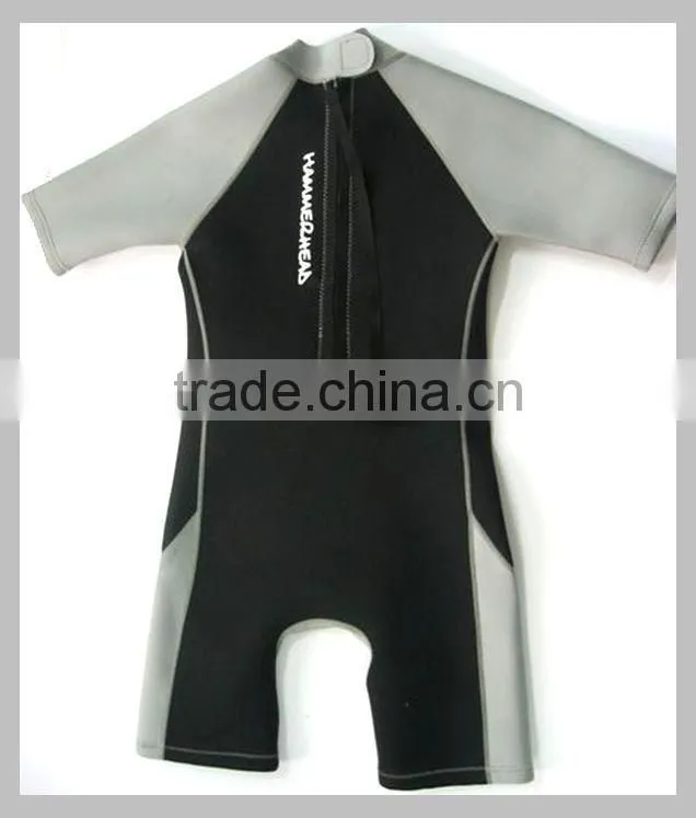 3mm Neoprene surf shorts for children ladies short sleeve suits