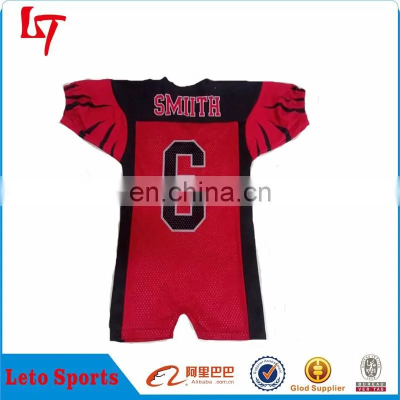 OEM Service 100% Polyester Mesh Wicking Material American Football Jersey for Teams