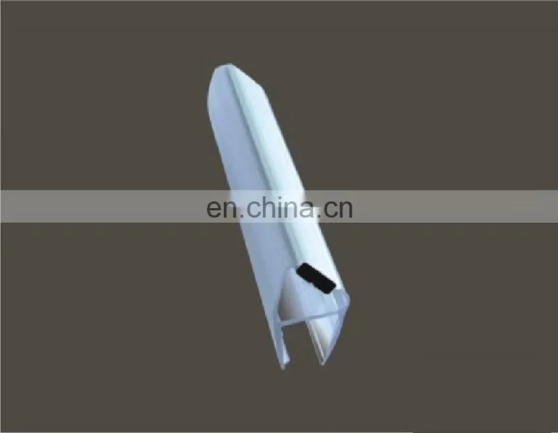 PVC magnetic shower door seal for 90 and 180 degree arc shaped glass doors