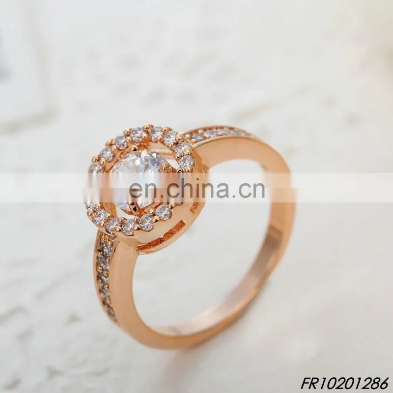 Personalized Gold Opening Ring Singel Pearl and Inlay With Crystal Opening Ring