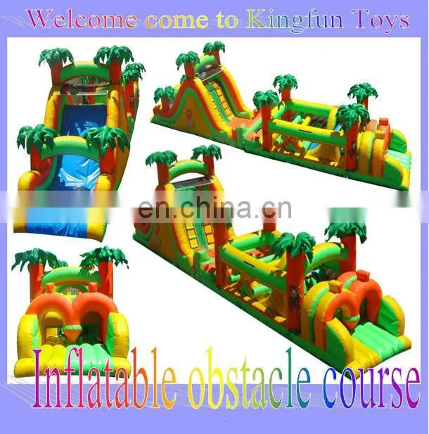 Giant train inflatable obstacle course for kdis/adult