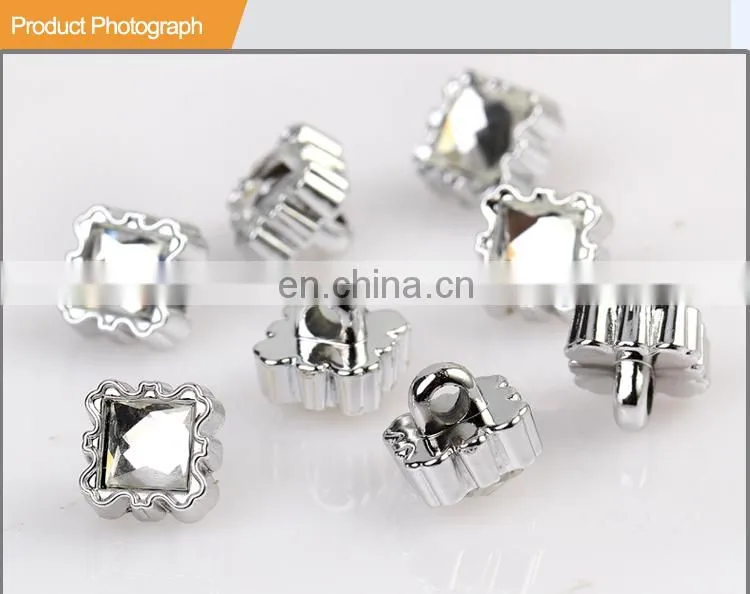 Fancy Clear Uv Plating Resin Shirt Button BA60343