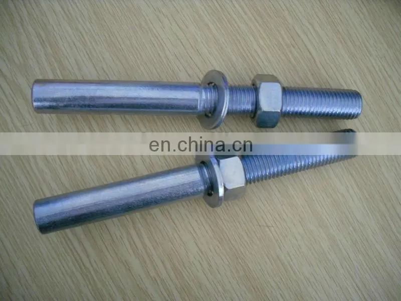 Galvanized steel insulator hook eye bolt with washer