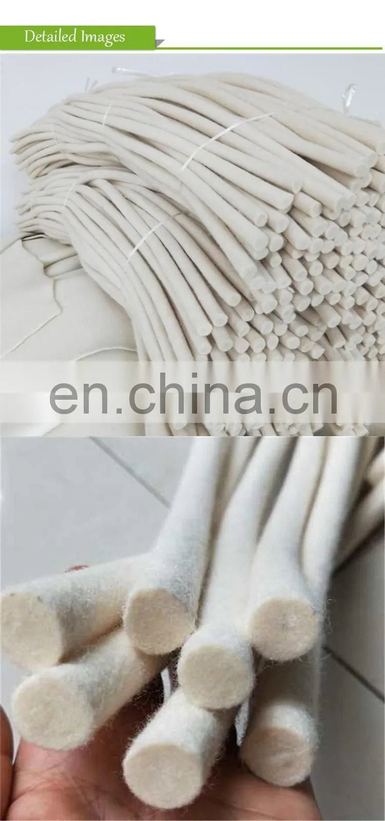 oil-absorbing white wool felt blocks string wool felt rope 1m length