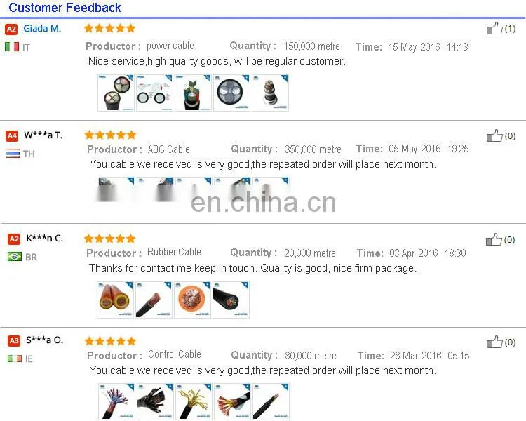 XLPE/PE/PVC,PVC Insulation Low Voltage Type and Aluminum Conductor Material overhead cable abc cables price list