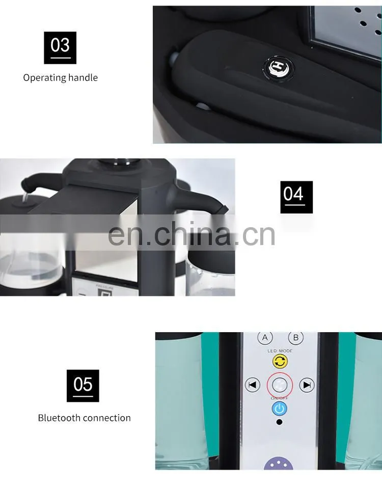 Portable Dermabrasion Hydrogen Machine Pore Cleaner Vacuum Blackhead Removal Hydro Aqua Instrument With Blue Tooth Music System