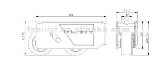 HLS01 cheap good rubber wheel sliding pulley