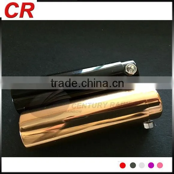 Golden cosmetic brush portble use with beautiful crystals