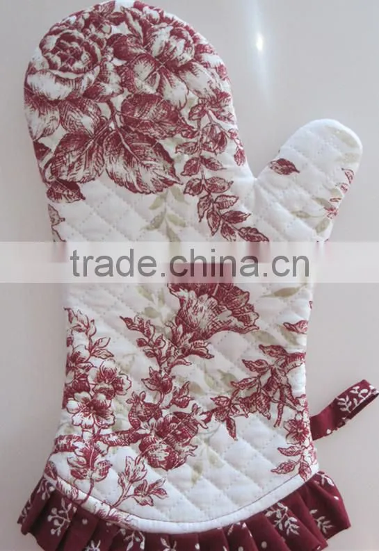 printed quilted cotton fabric kitchen microwave oven glove